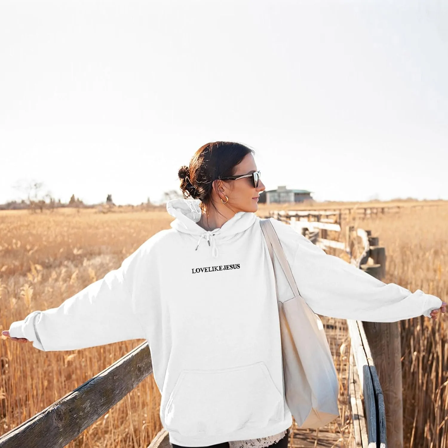 Oversized Hoodies for Women Loose Fit Letter Graphic Sweatshirts 2024 Fall Pullover Sweaters Teen Girls Preppy Top