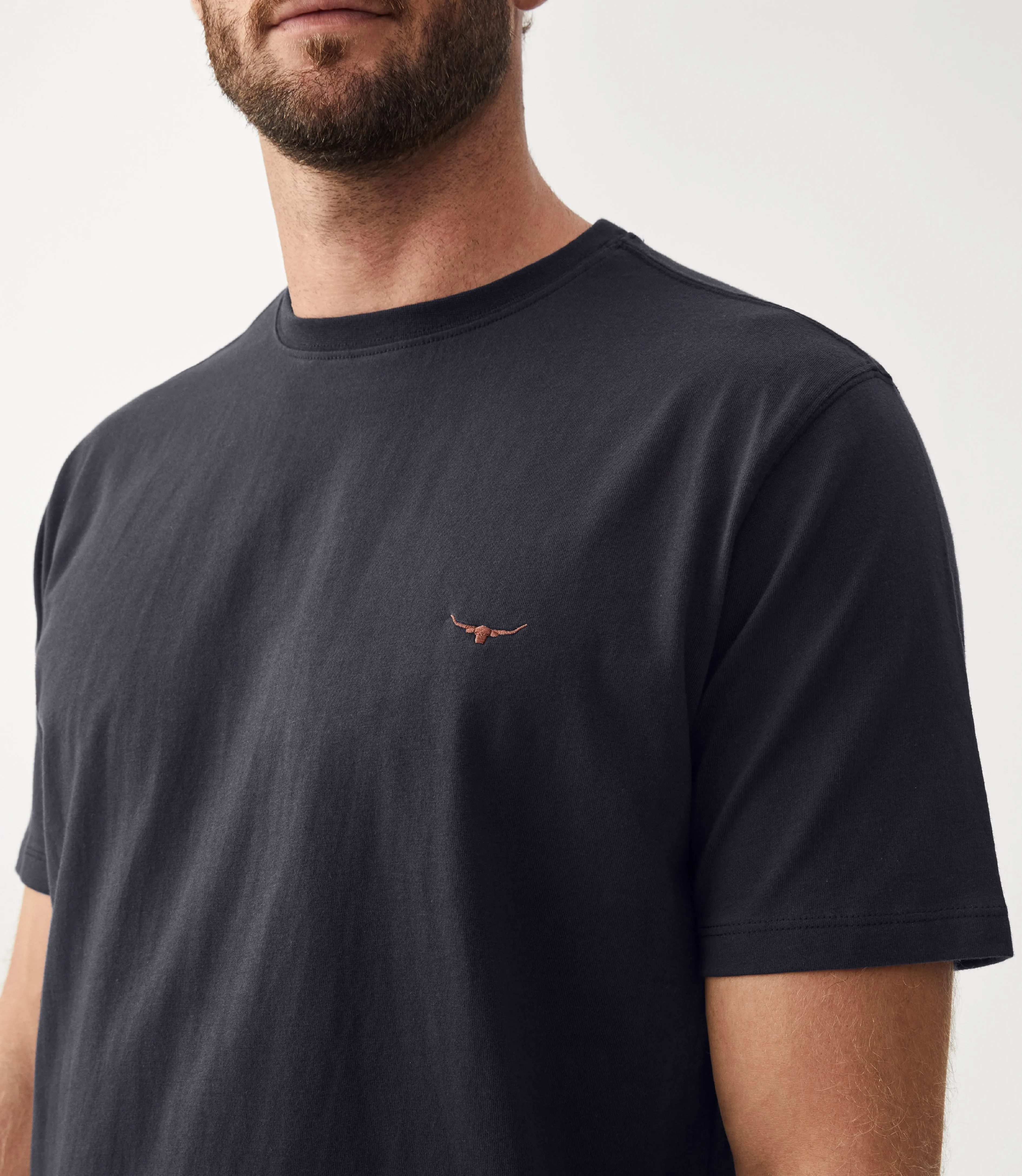 Parson T-Shirt - Navy/Chestnut