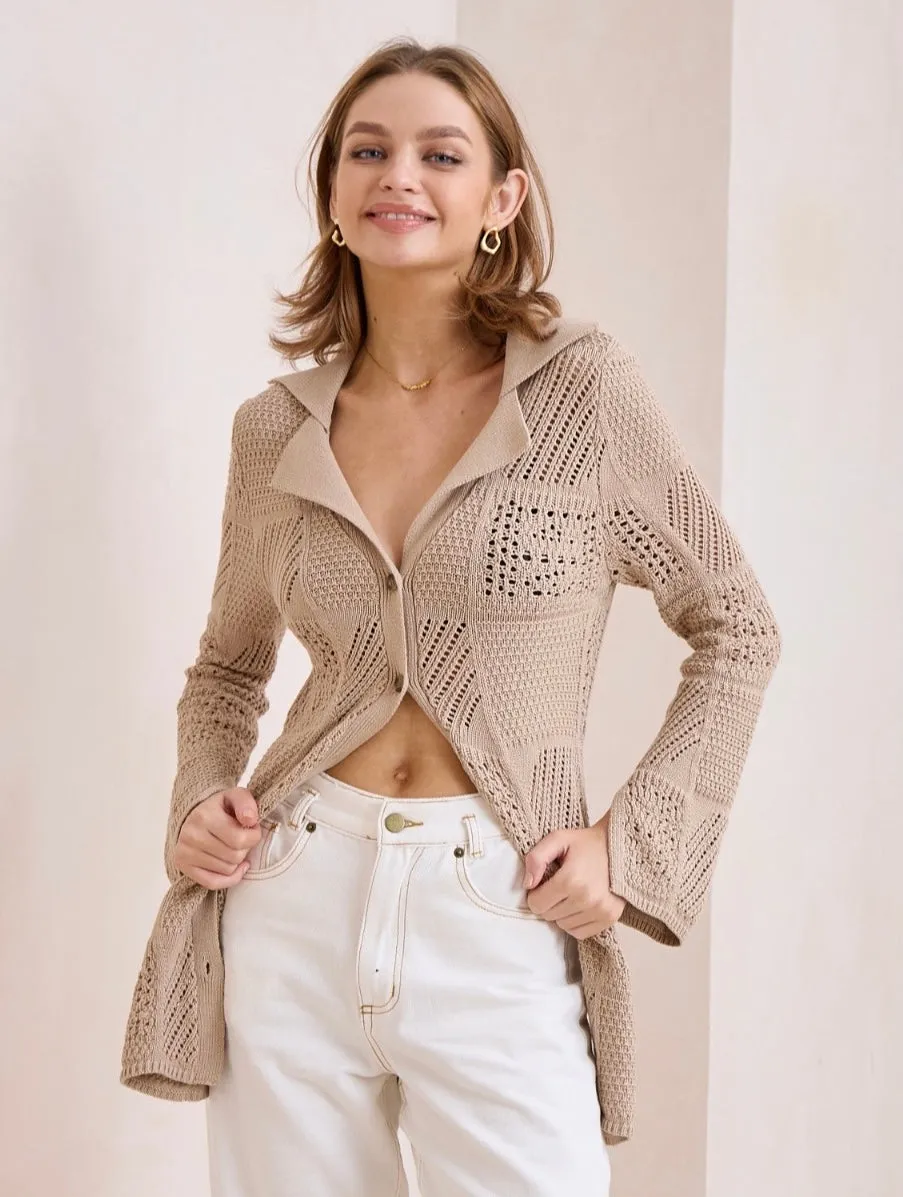 Patchwork Knit Cardigan