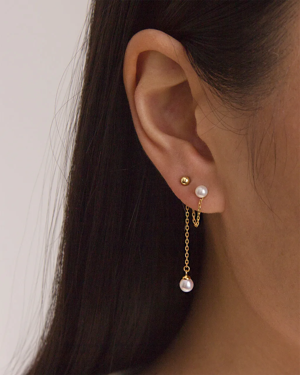 Pearl Chain Ear Jackets