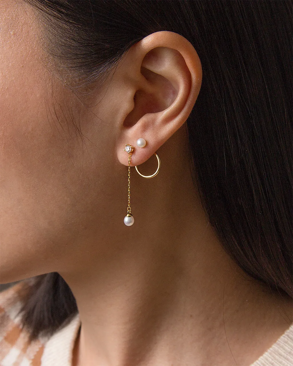 Pearl Chain Ear Jackets