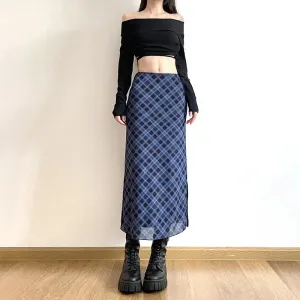 Plaid Print Wrap Pencil Skirt  Vintage Elegance with a Modern Twist