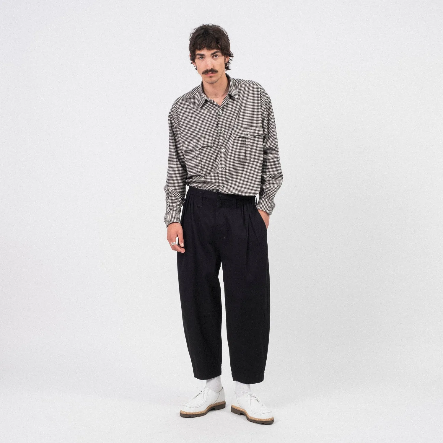 [PORTER CLASSIC] CLASSIC DENIM BEBOP PANTS _ BLACK