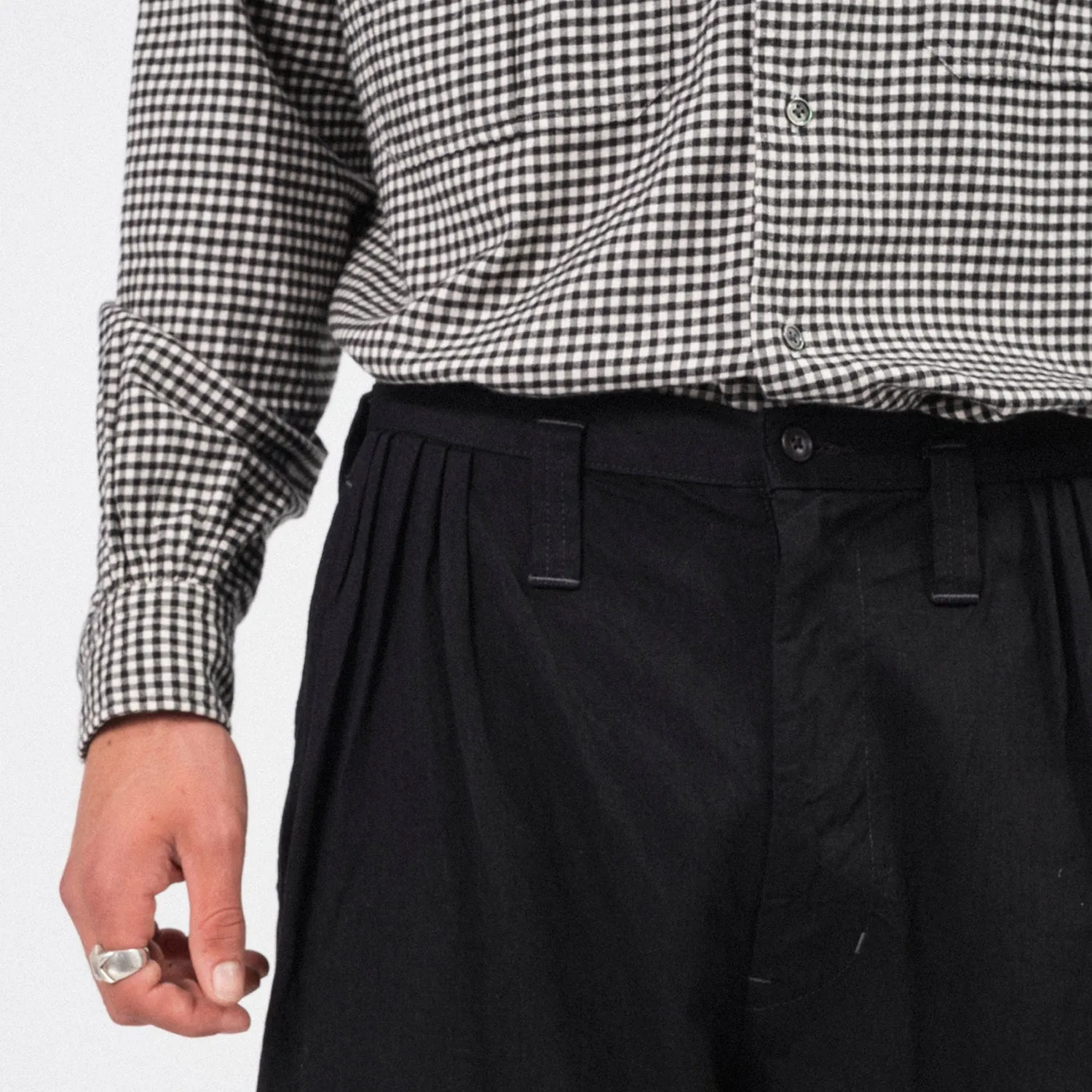 [PORTER CLASSIC] CLASSIC DENIM BEBOP PANTS _ BLACK