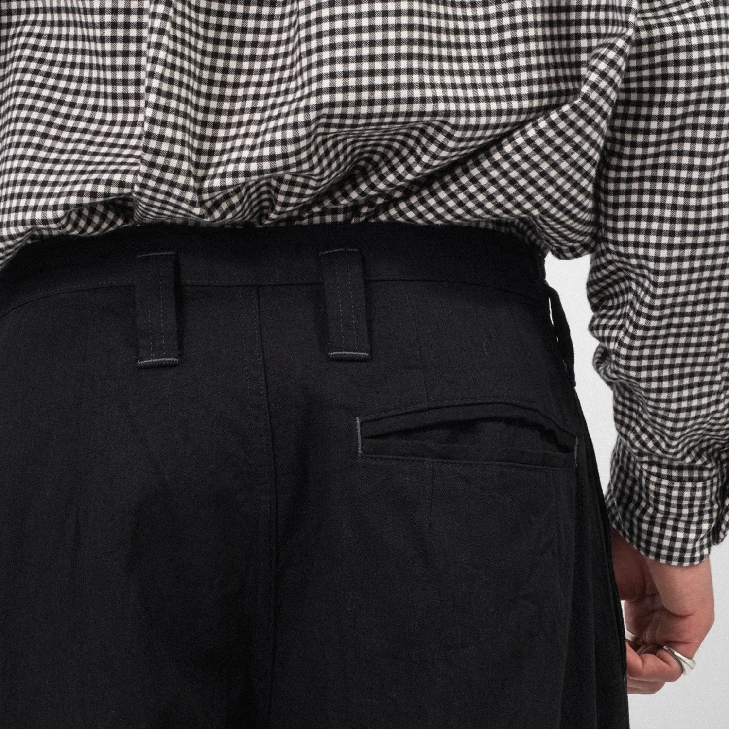 [PORTER CLASSIC] CLASSIC DENIM BEBOP PANTS _ BLACK