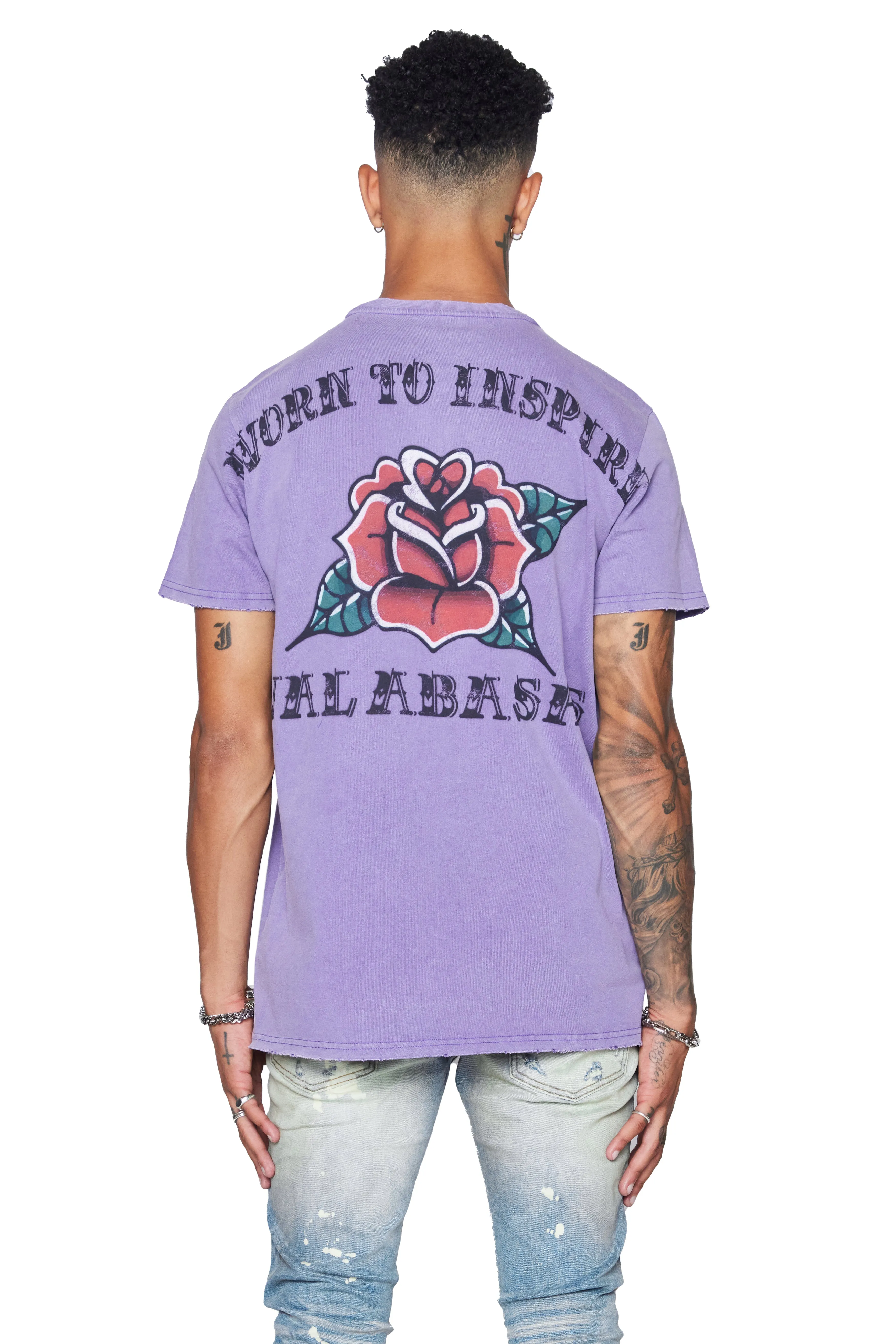 "ANCHOR TAT" VINTAGE PURPLE TEE