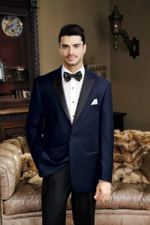 "Liam" Navy Velvet Jacket Peak (Separates)