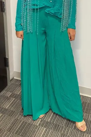 "Silvie" Parisian Emerald Green Pants