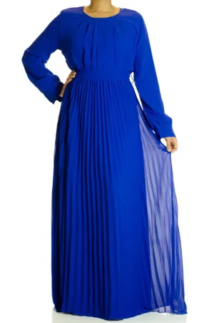 Royal French Pleats Maxi Dress