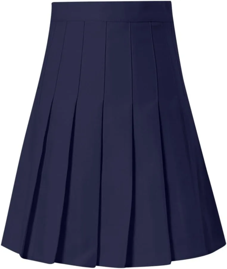 Skirts for Women Summer Trendy High Waist A-Line Casual Knee Length Maxi Skirts Solid Baggy Pleated Half Dresses