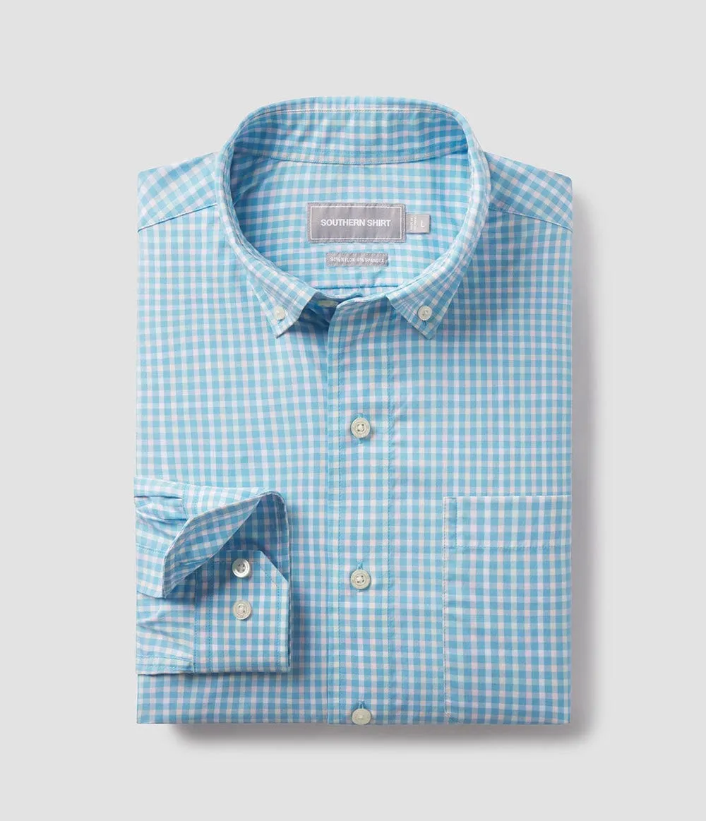 Southern Shirt Co. - Samford Check LS - Aquaverde