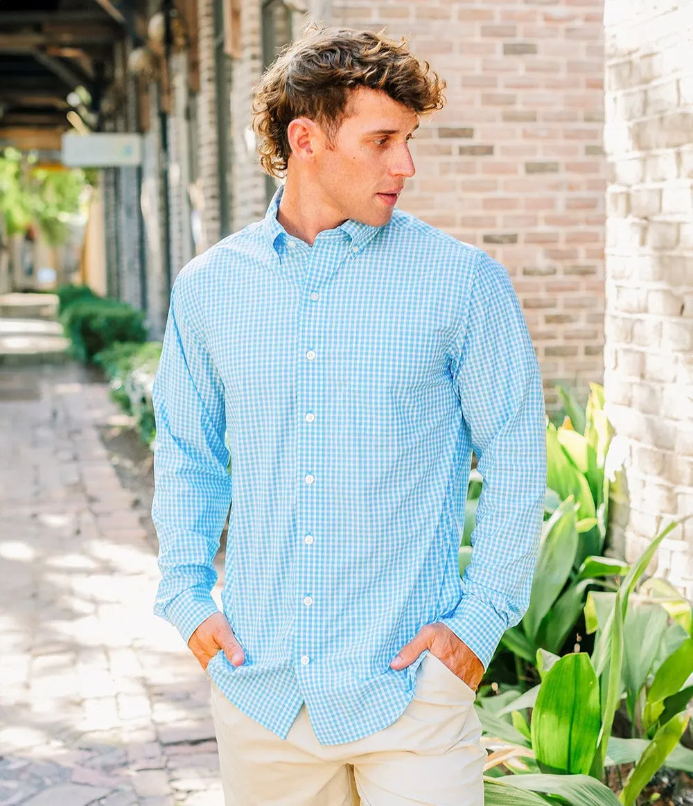 Southern Shirt Co. - Samford Check LS - Aquaverde