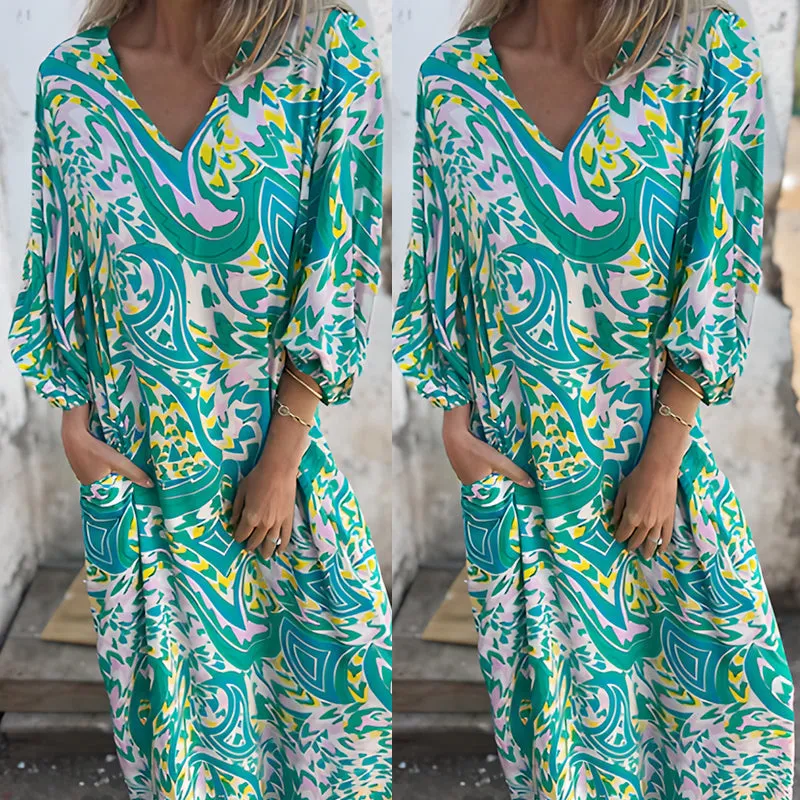 🎉Spring Hot Sale 49% OFF🥰Vibrant Bohemian Printed Maxi Dress✈️Free Shipping