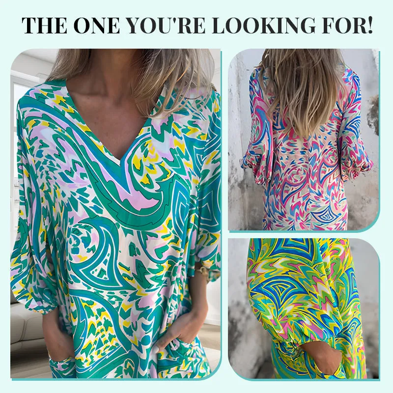 🎉Spring Hot Sale 49% OFF🥰Vibrant Bohemian Printed Maxi Dress✈️Free Shipping