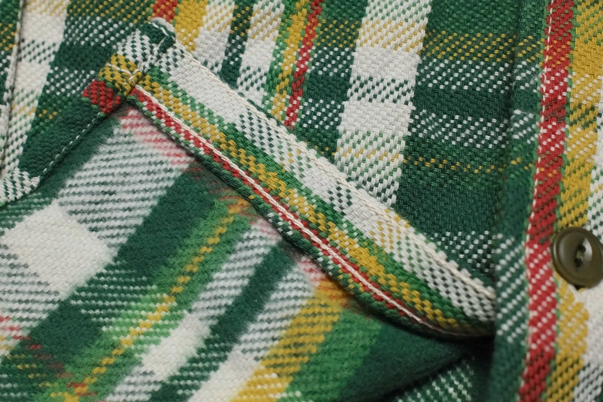 UES 14oz Heavyweight Selvage Flannel Workshirt (Harvest Green)