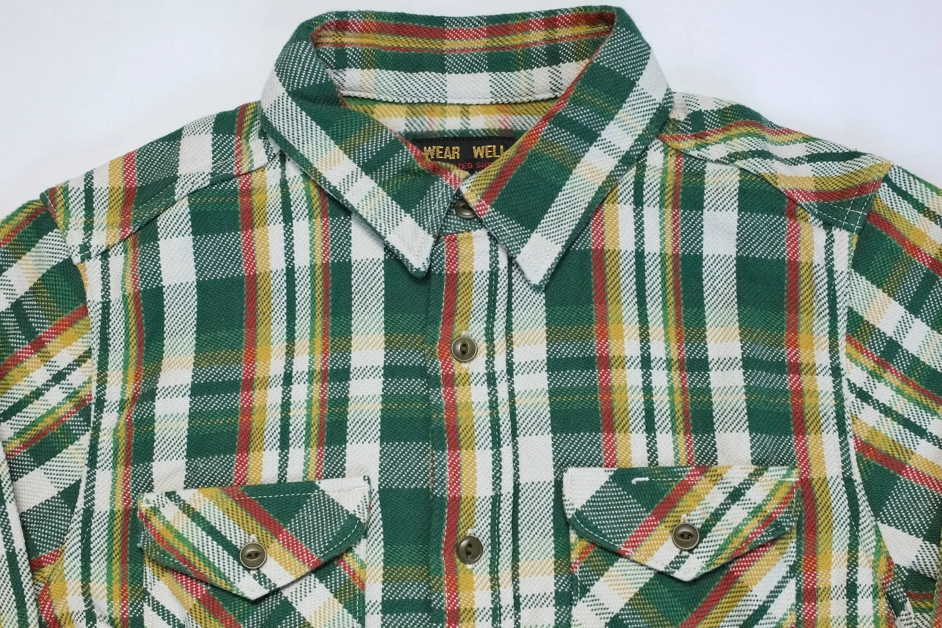 UES 14oz Heavyweight Selvage Flannel Workshirt (Harvest Green)