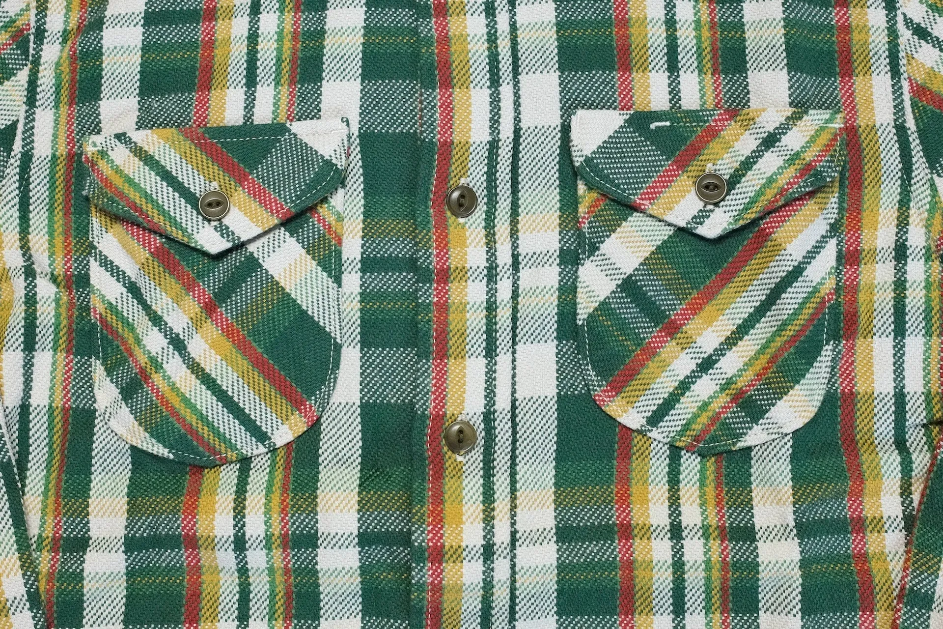 UES 14oz Heavyweight Selvage Flannel Workshirt (Harvest Green)