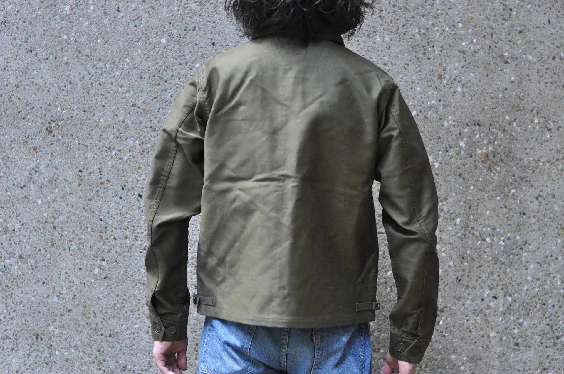 Unique Garment Heavyweight Jungle Cloth 'Utility' Jacket (Olive)