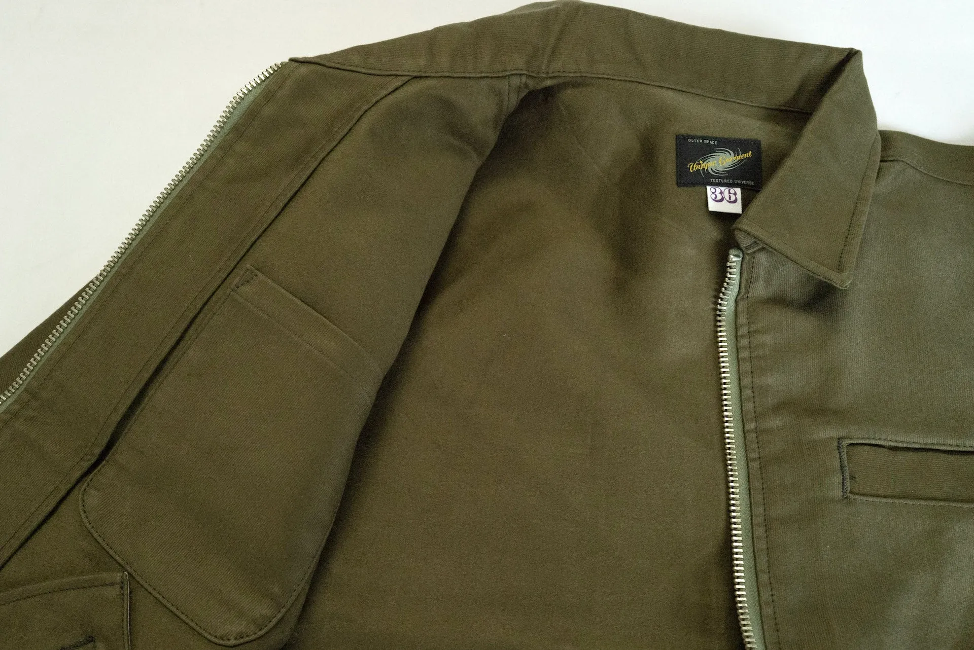 Unique Garment Heavyweight Jungle Cloth 'Utility' Jacket (Olive)
