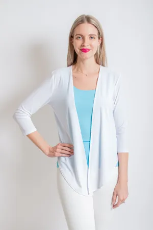 White Modern Tie Front Cardigan