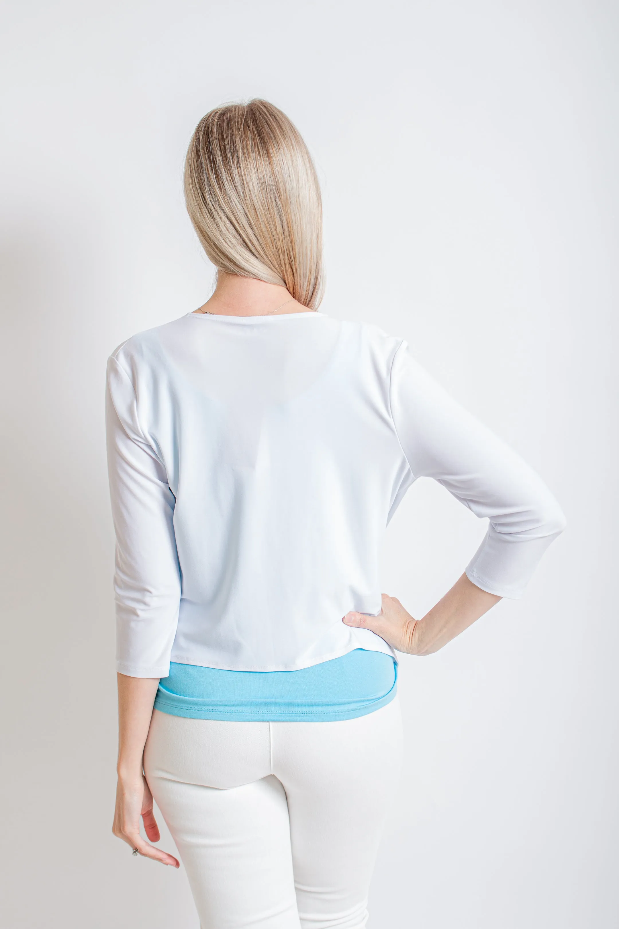 White Modern Tie Front Cardigan