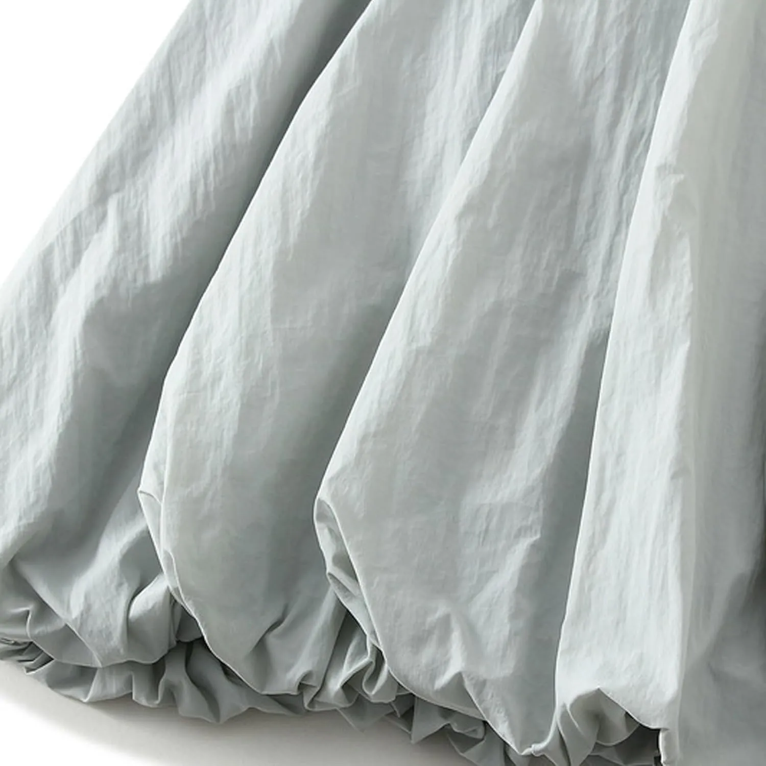 Womens Casual Boho Skirts Solid Lantern Skirt Trendy Pleated Elastic Waist Flower Bud A-line Skirt Beach Half Dress